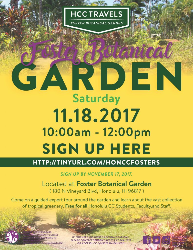 HCC Travels: Foster Botanical Gardens