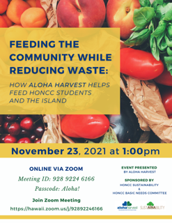 Virtual Presentation: Feeding the Community While Reducing Waste