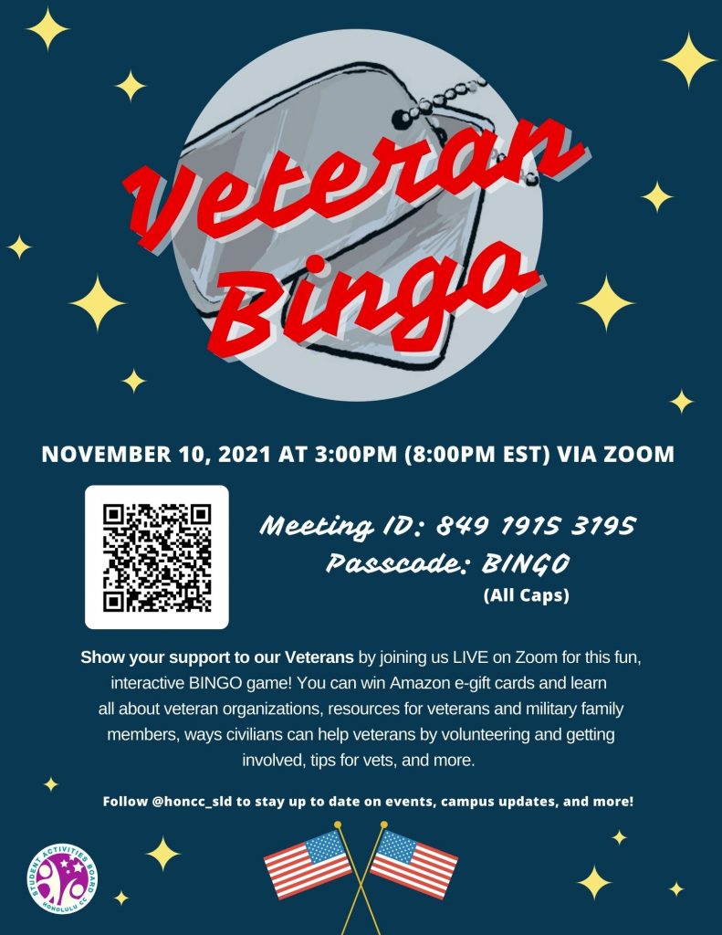 veterans day bingo