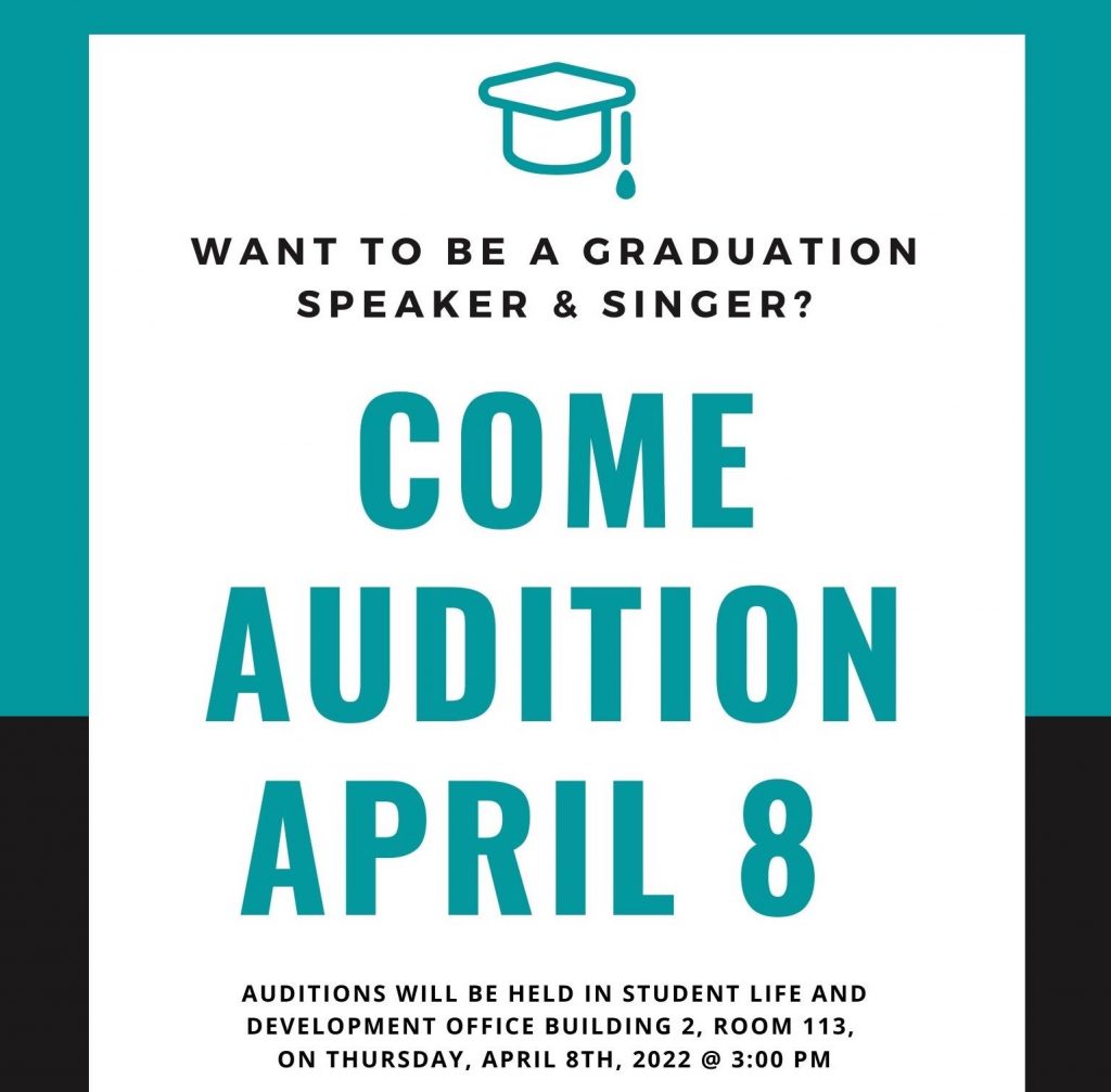 Want to Be a Singer or Speaker at Graduation?