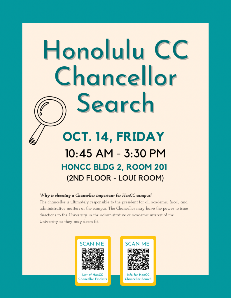 HonCC Chancellor Search Finalists