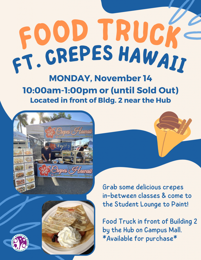 Crepes Hawaii Food Truck Stop Flier