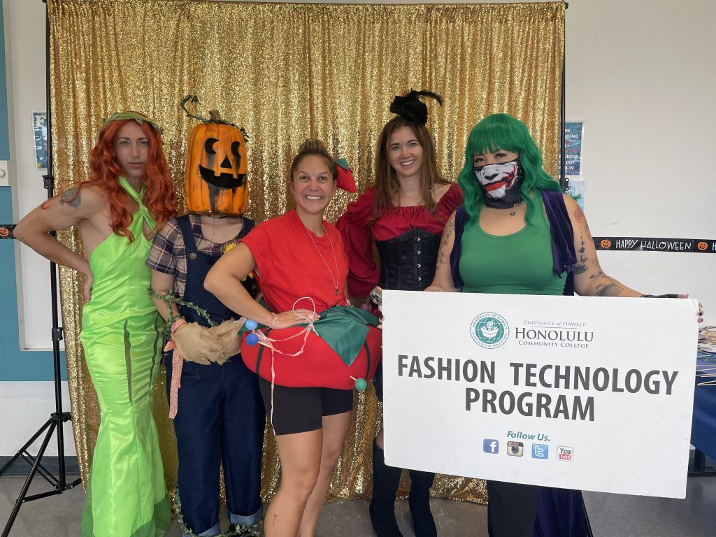 Fashion students in costume