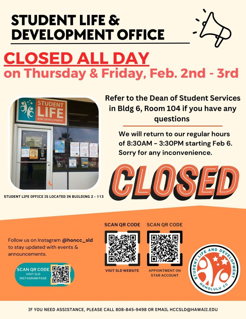 CLOSED ALL DAY FEB 2nd – 3rd